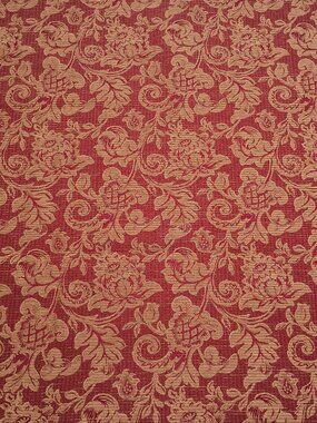 5 yd Mastercraft Fabrics Red Gold Floral Upholstery Fabric Amelia Garden Vintage
